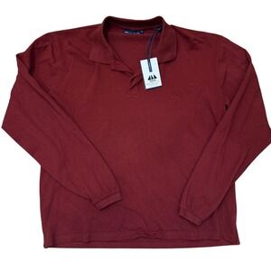 Hublot Mode Marine Men's Long Sleeve Polo Red Size XL